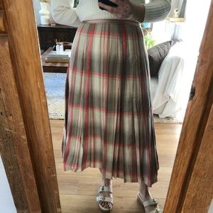 80s Pendleton Pleat Skirt